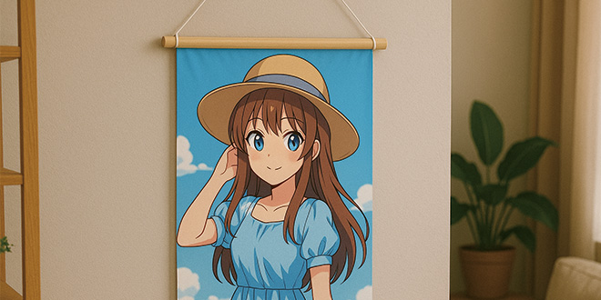 タペストリーにしたいイラストを決める