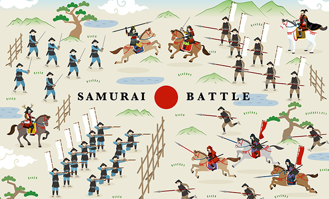 戦国時代ののぼり旗のイメージ