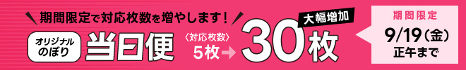 当日便 期間限定増量サービス