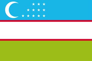 ウズベキスタンののぼり旗デザイン