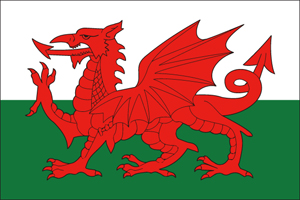 ウェールズののぼり旗デザイン