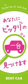 あなたにピッタリの一台見つけますののぼり旗デザイン