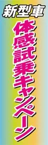 体感試乗ののぼり旗デザイン