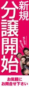 新規分譲開始ののぼり旗デザイン