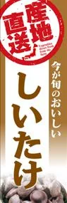 しいたけののぼり旗デザイン