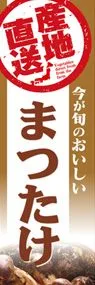 まつたけののぼり旗デザイン