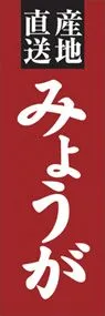 みょうがののぼり旗デザイン