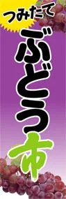 ぶどう市ののぼり旗デザイン