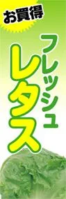 レタスののぼり旗デザイン