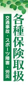 各種保険取扱3ののぼり旗デザイン