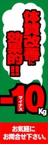 体質改善-10kgののぼり旗デザイン