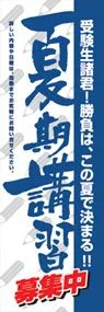 夏期講習募集中ののぼり旗デザイン