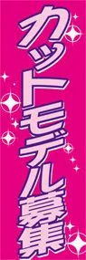 カットモデル募集ののぼり旗デザイン