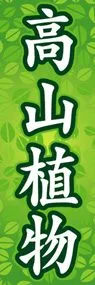 高山植物ののぼり旗デザイン