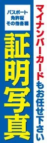 証明写真ののぼり旗デザイン