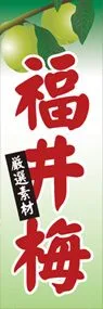 福井梅ののぼり旗デザイン