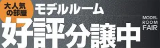モデルルーム好評分譲中の横断幕デザイン
